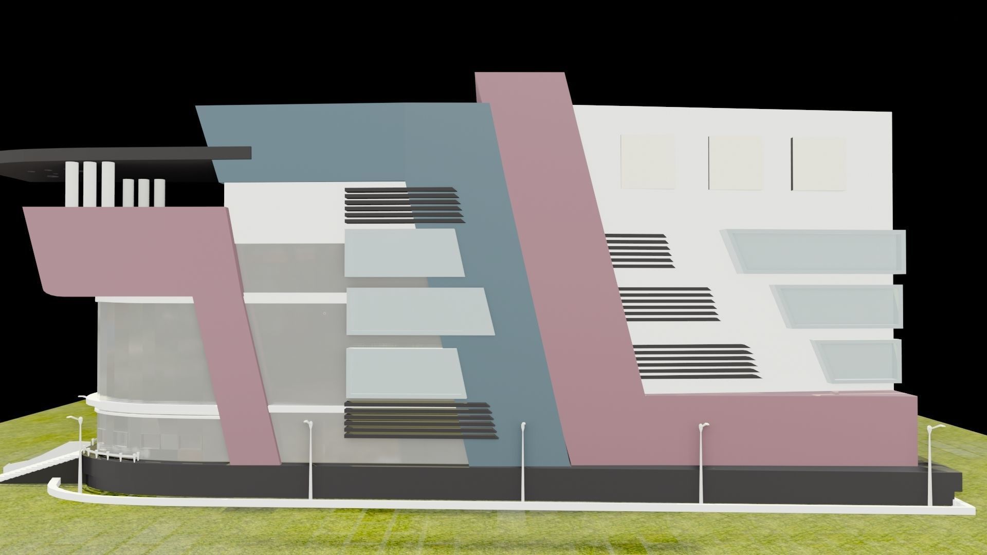 SHOPPING MALL Free low-poly 3D model_1