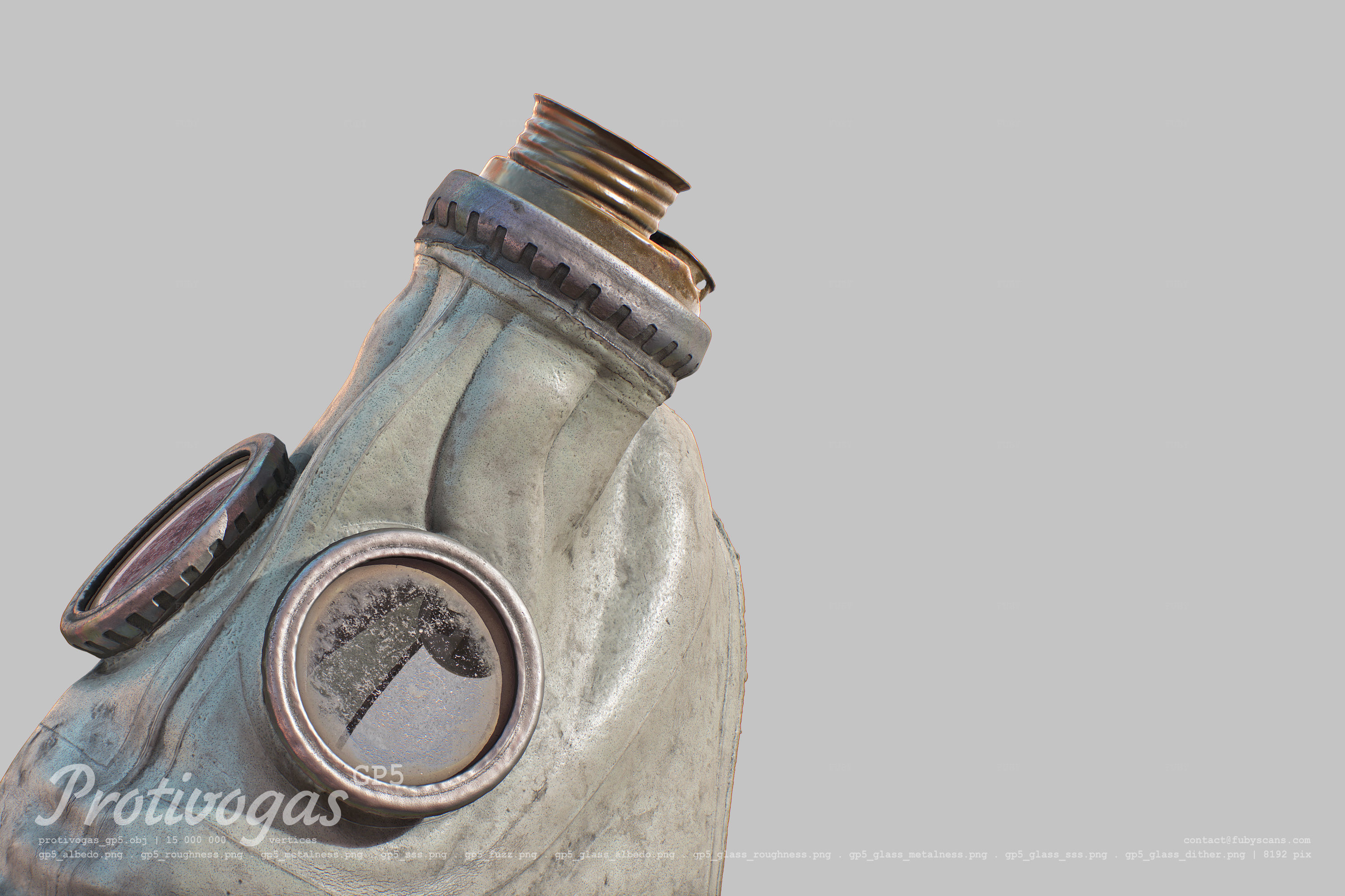 Protivogas GP5 based on scan PBR 3D model_2
