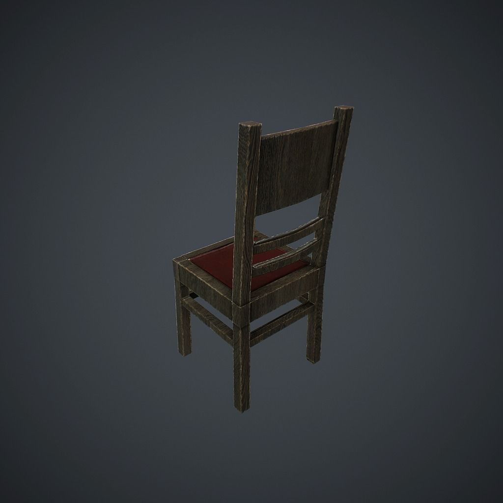 Chair V2 Low-poly 3D model_2