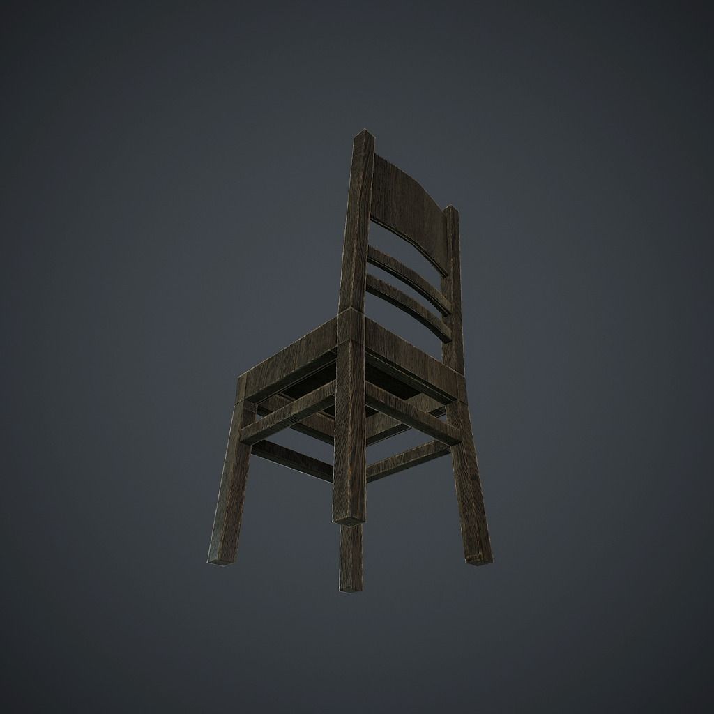 Chair V2 Low-poly 3D model_3