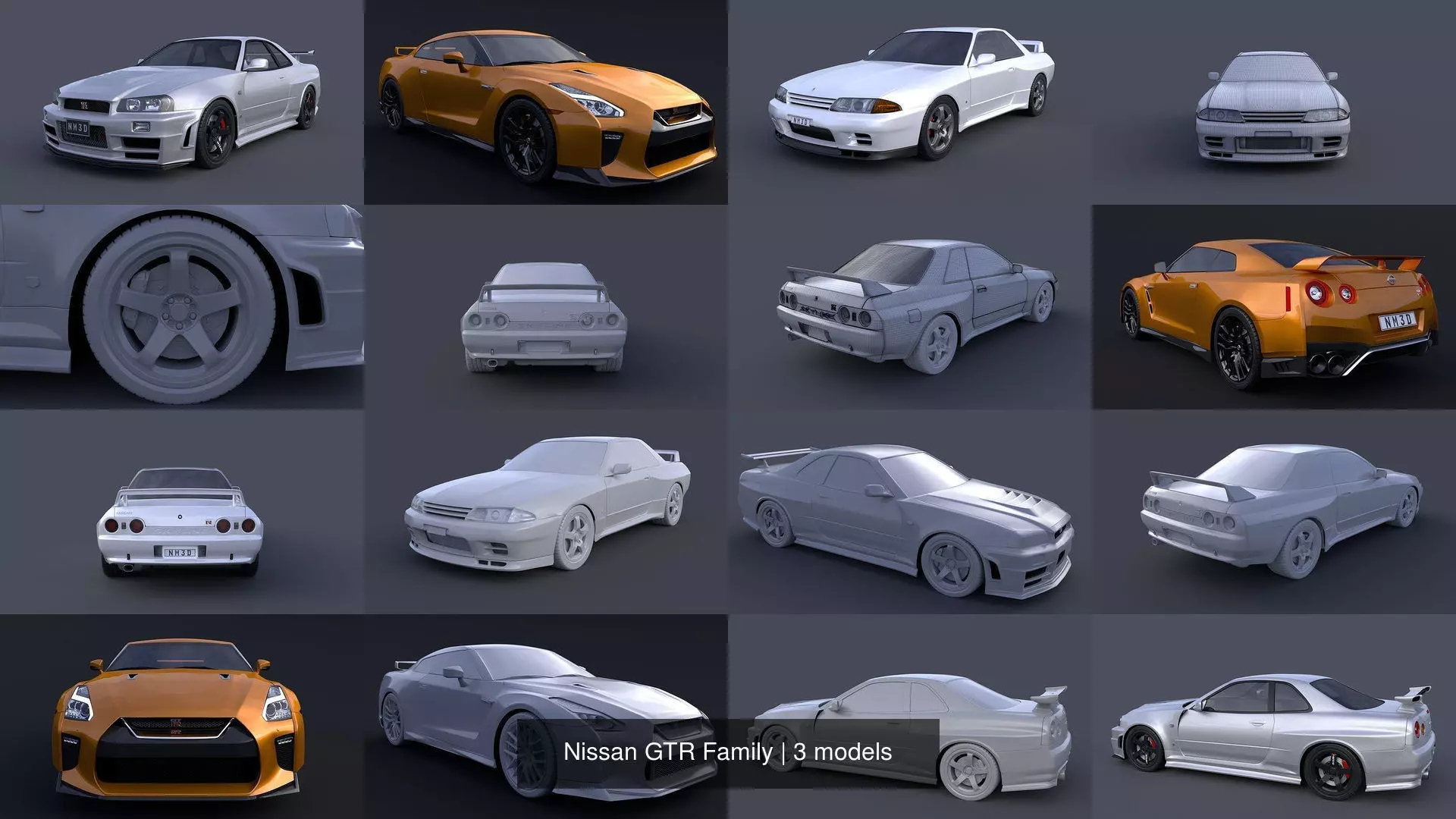 Nissan GTR Family 3D Model Collection_0
