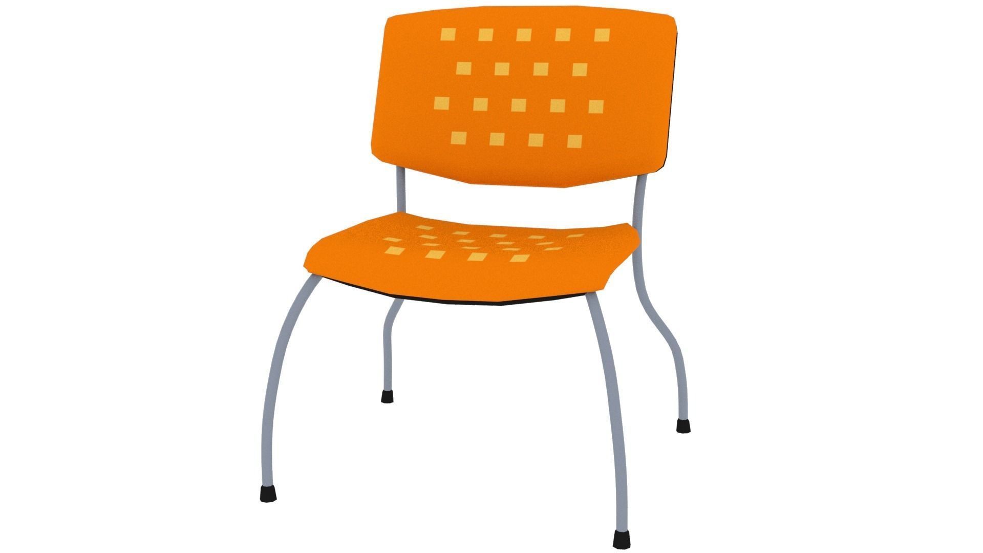Chair office - orange Free low-poly 3D model