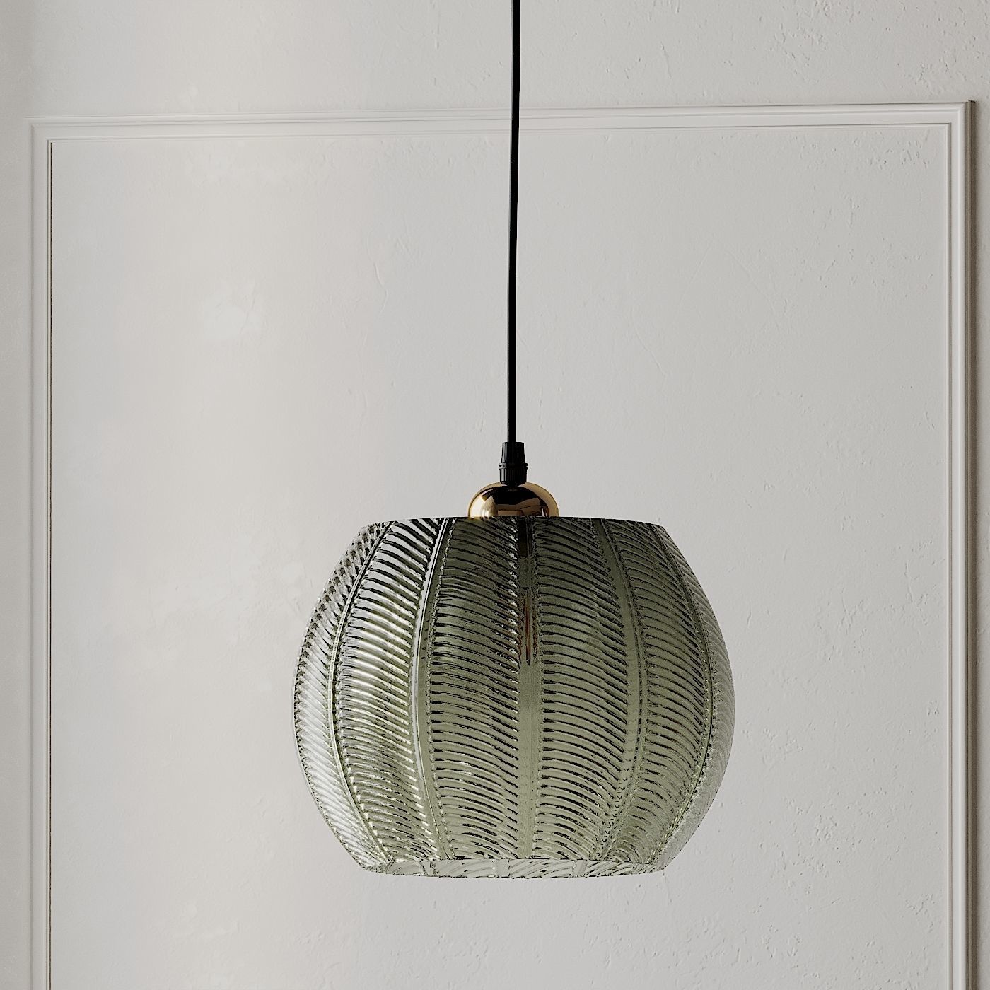 LOUIS GREEN GLASS PENDANT LIGHT from Beaumonde 3D model_2
