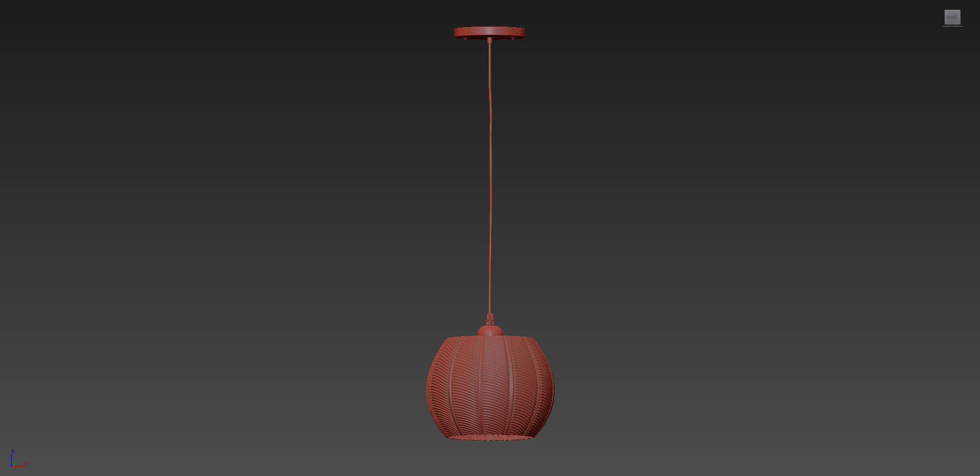 LOUIS GREEN GLASS PENDANT LIGHT from Beaumonde 3D model_8