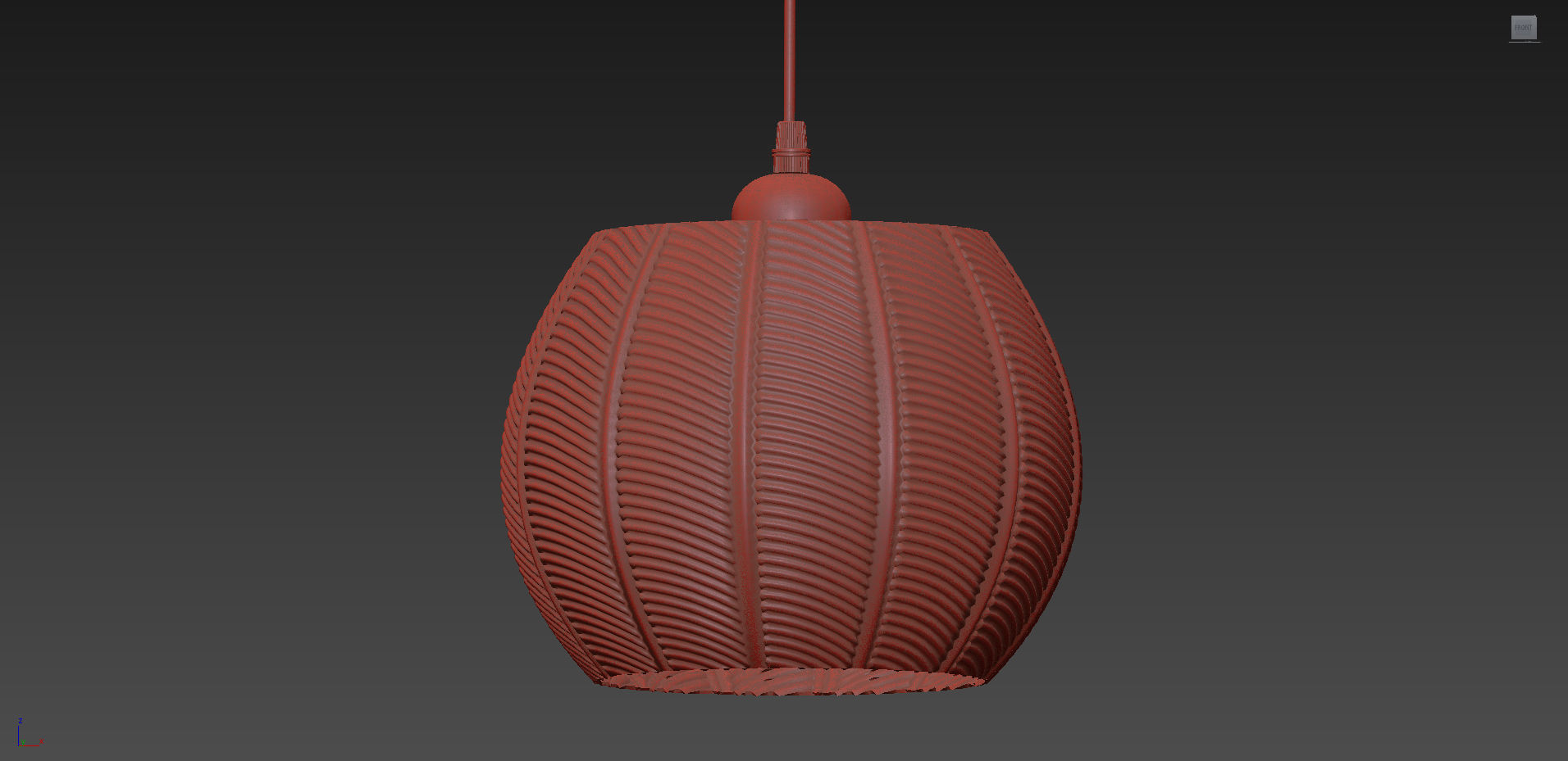 LOUIS GREEN GLASS PENDANT LIGHT from Beaumonde 3D model_5