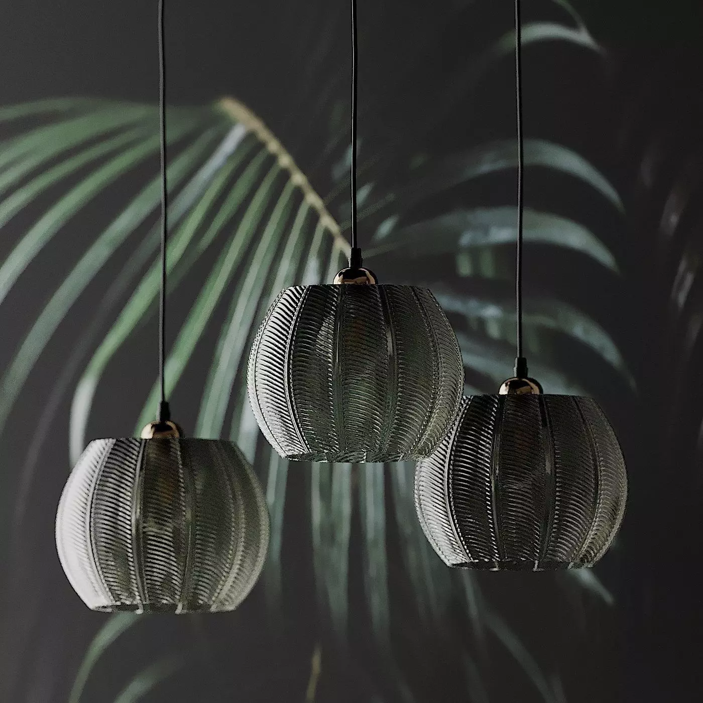 LOUIS GREEN GLASS PENDANT LIGHT from Beaumonde 3D model_0