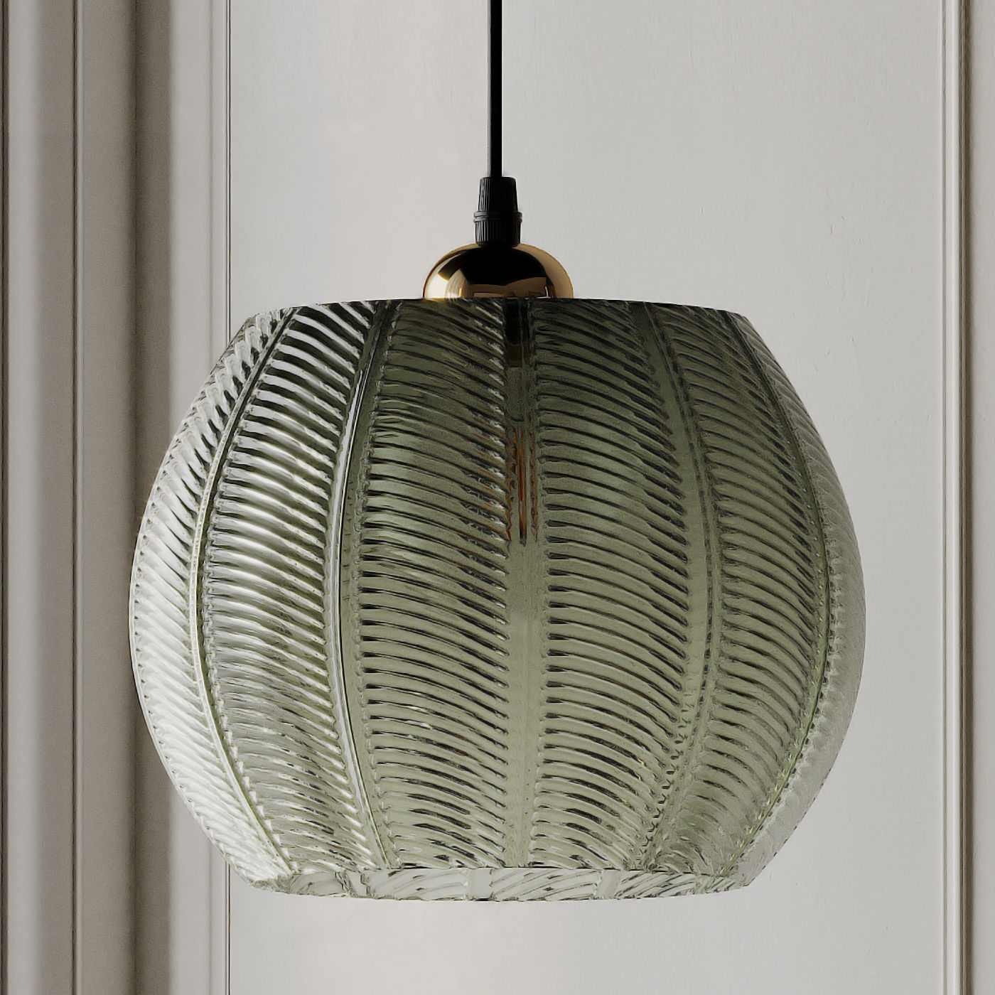 LOUIS GREEN GLASS PENDANT LIGHT from Beaumonde 3D model_1
