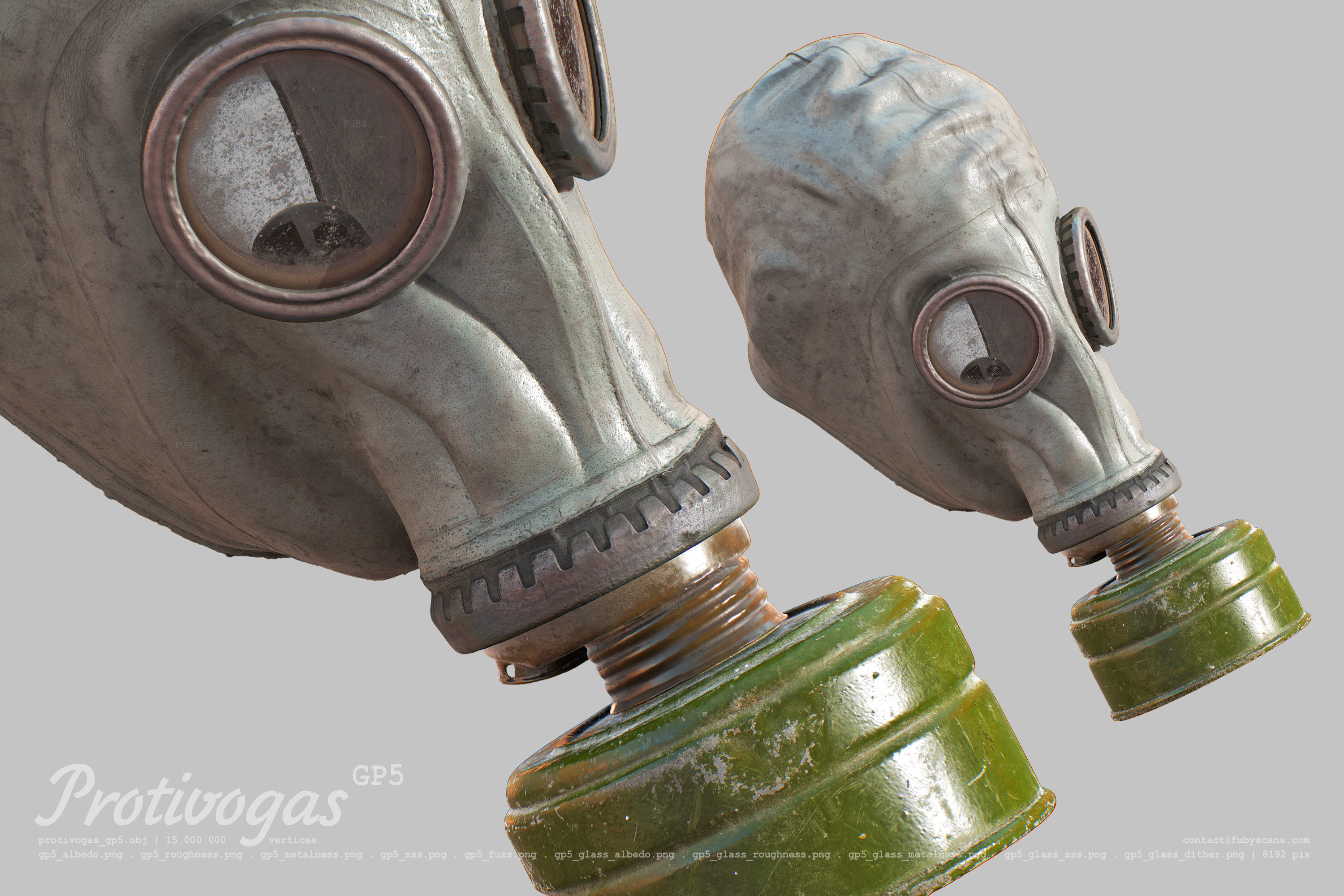 Protivogas GP5 with filter 3D Model Collection_4