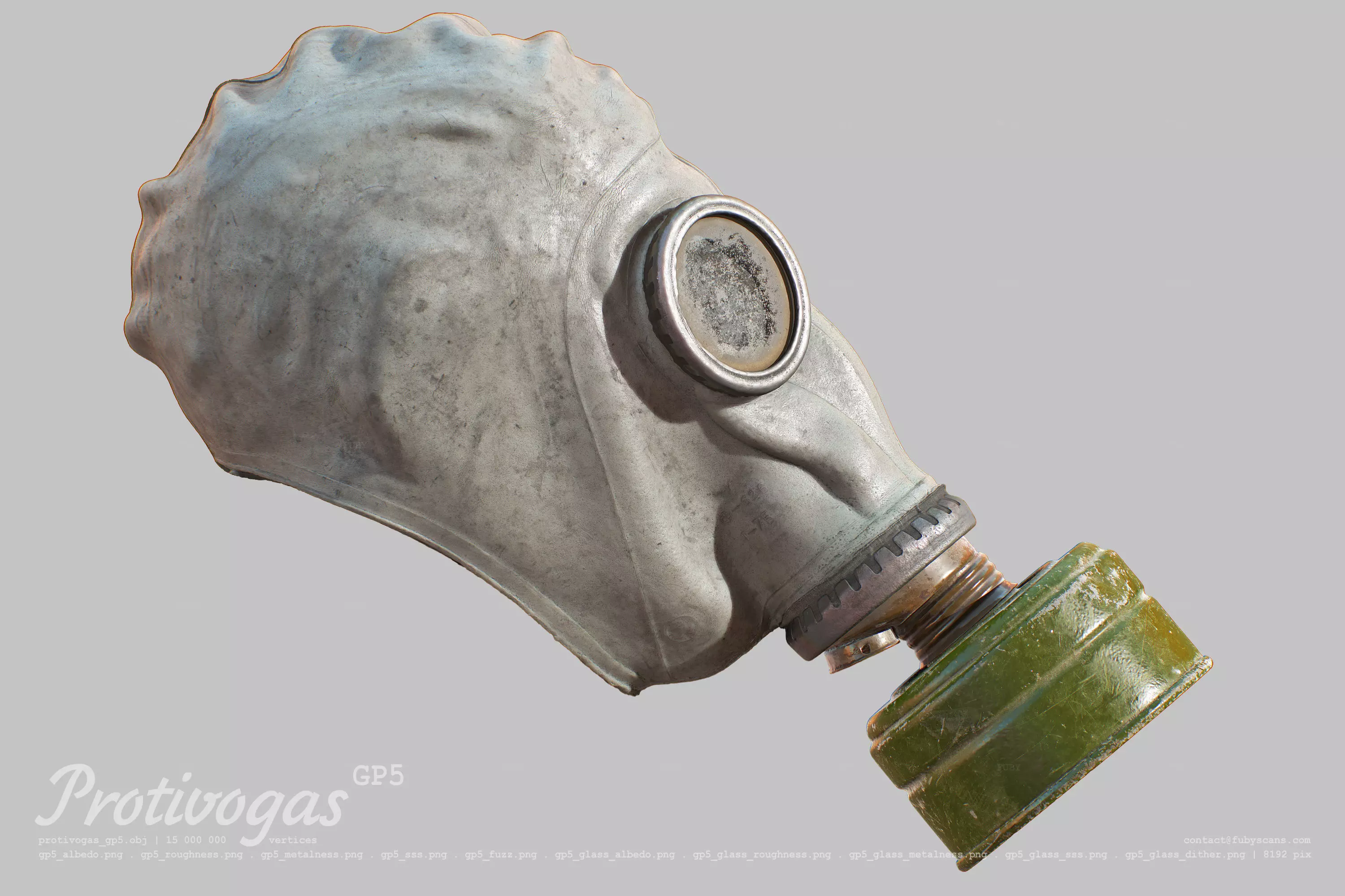 Protivogas GP5 with filter 3D Model Collection_0