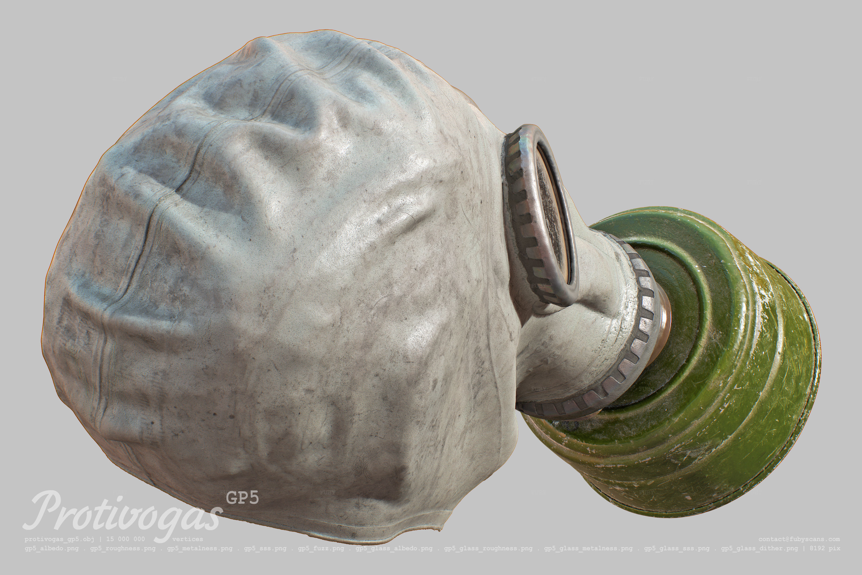 Protivogas GP5 with filter 3D Model Collection_7