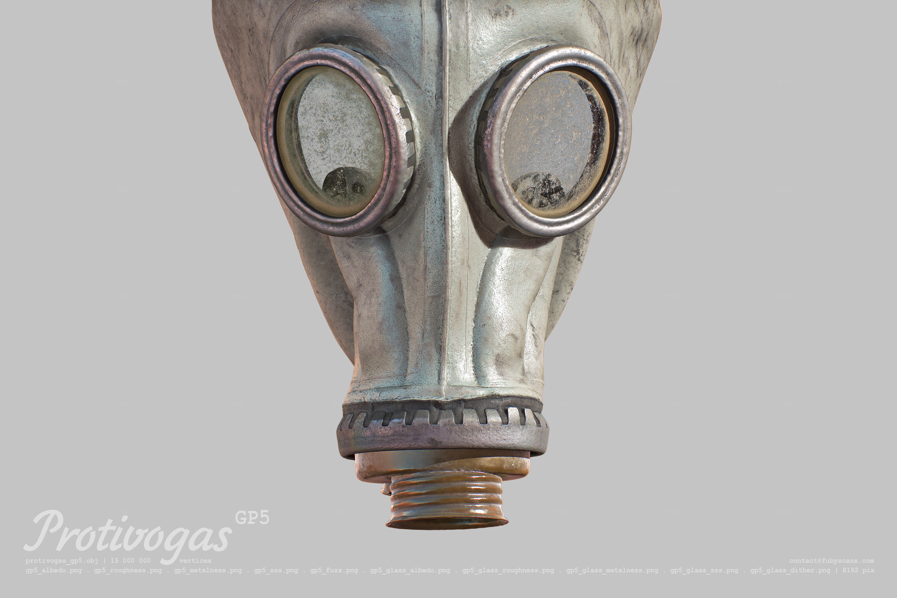 Protivogas GP5 with filter 3D Model Collection_13