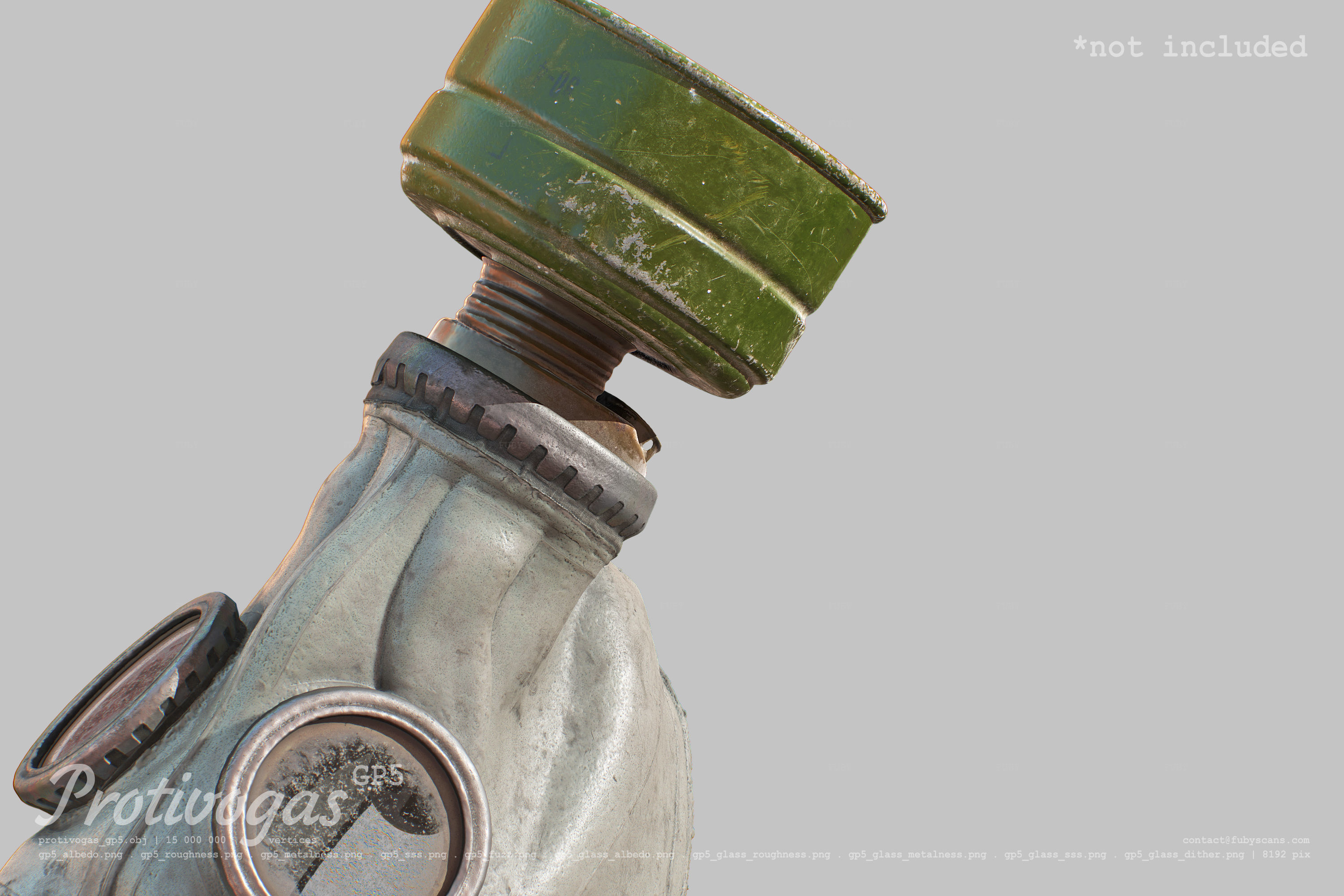 Protivogas GP5 with filter 3D Model Collection_1