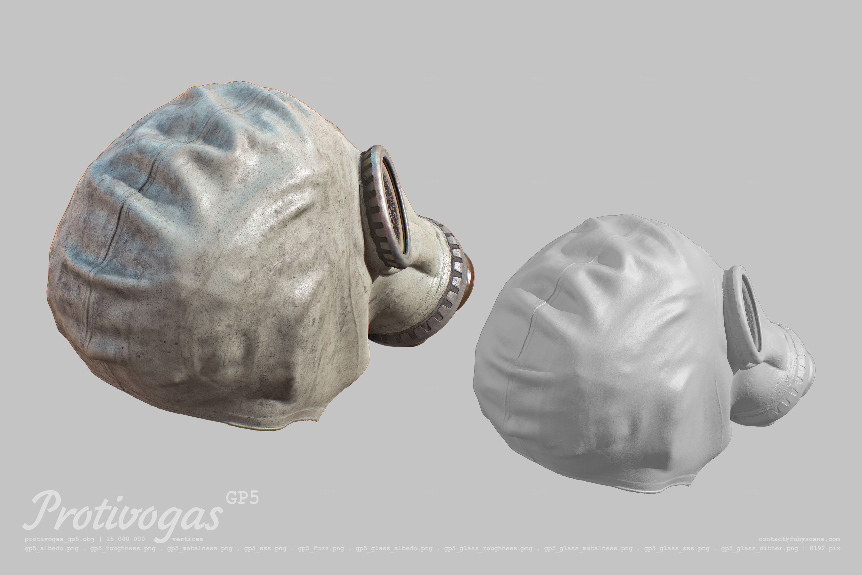 Protivogas GP5 with filter 3D Model Collection_11