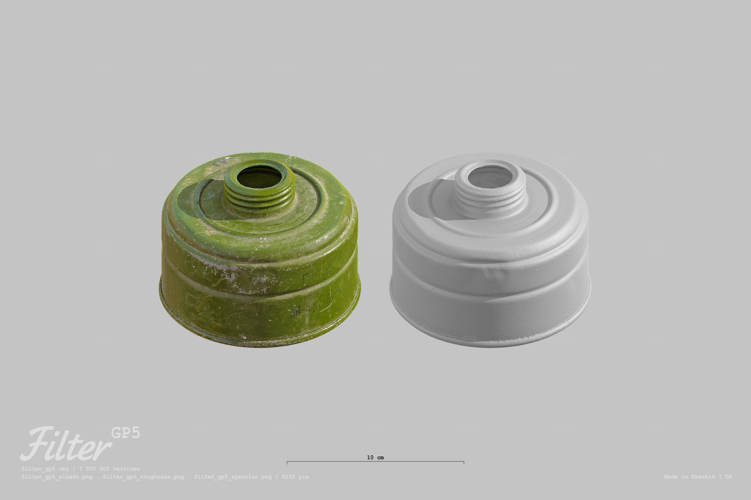Protivogas GP5 with filter 3D Model Collection_8