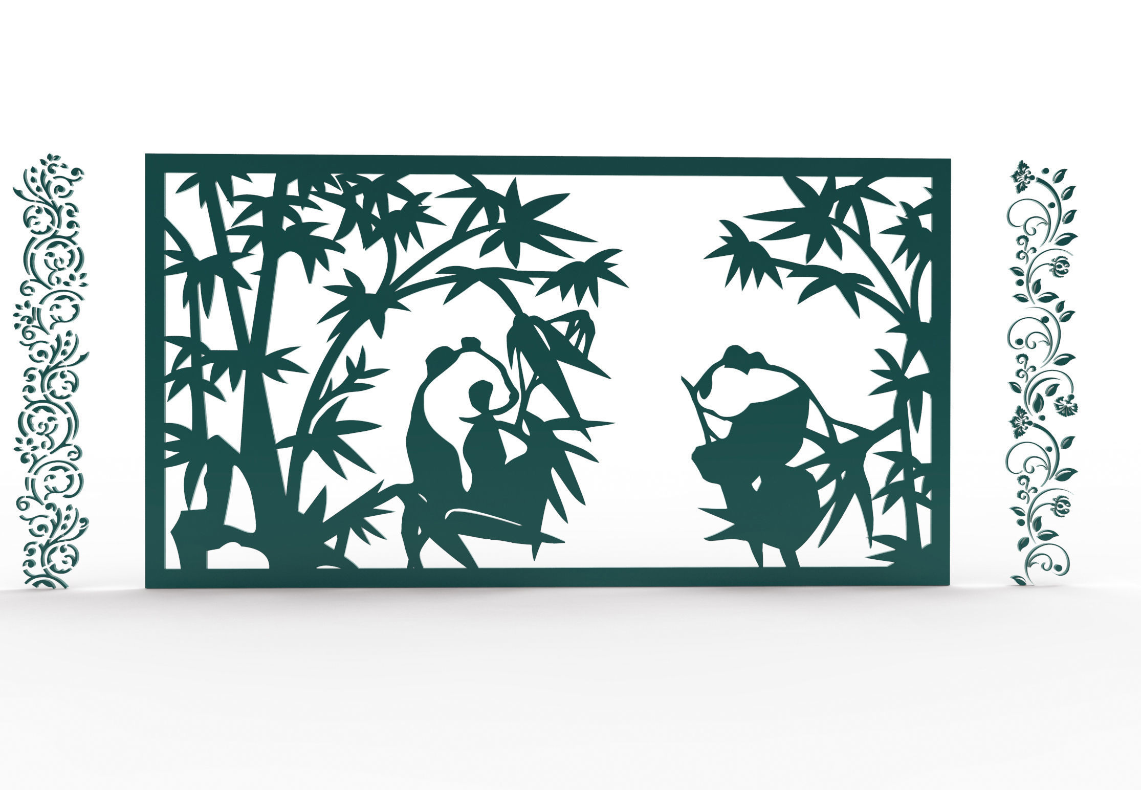 30 3D Decorative wall panels - screen SET 060 3D model_3