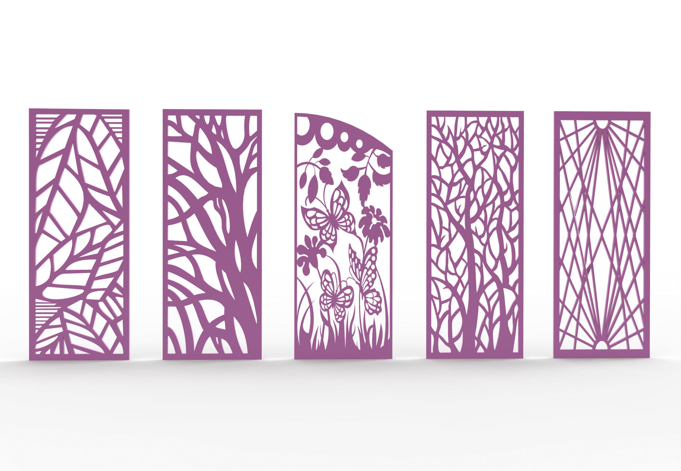 30 3D Decorative wall panels - screen SET 060 3D model_4