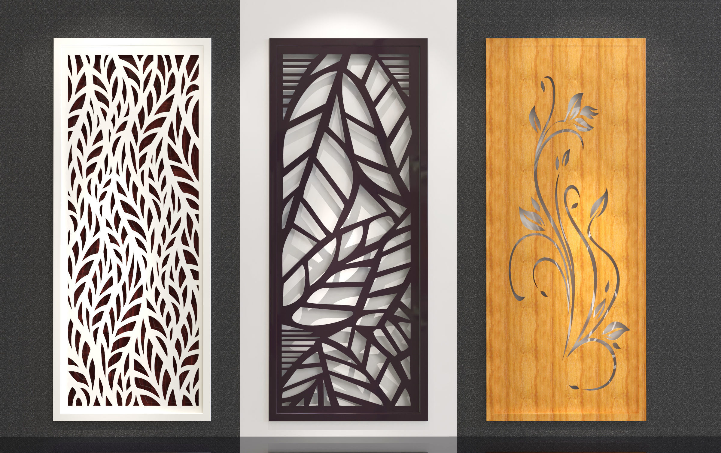 30 3D Decorative wall panels - screen SET 060 3D model_8