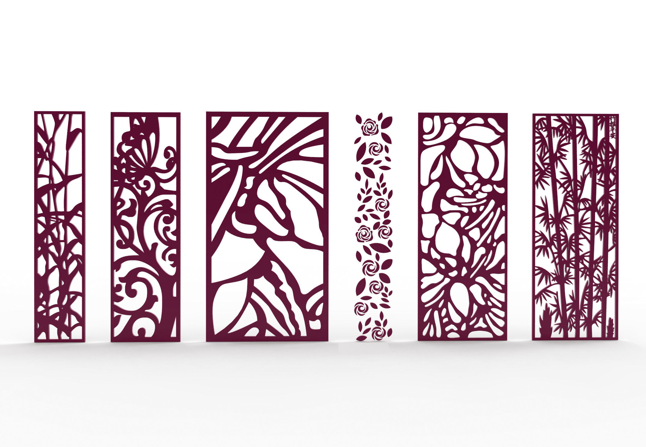 30 3D Decorative wall panels - screen SET 060 3D model_6