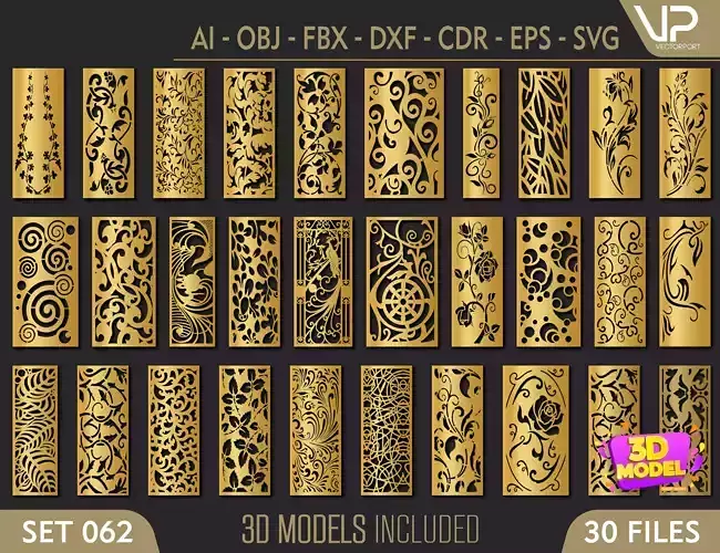 30 3D Decorative wall panels - screen SET 062