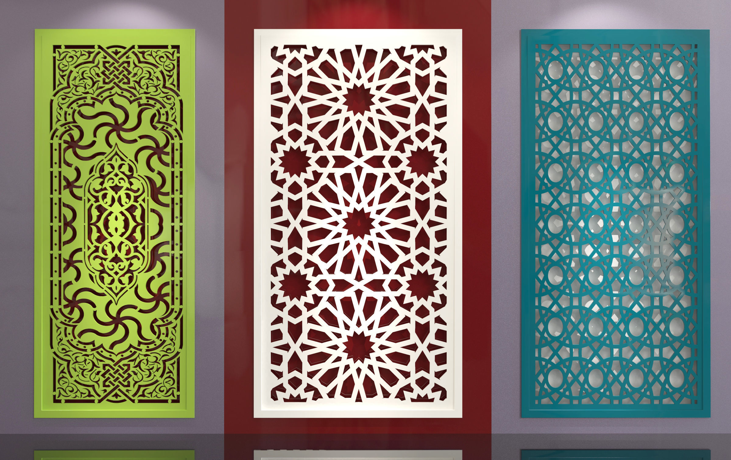 30 3D Decorative wall panels - screen SET 064 3D model_1