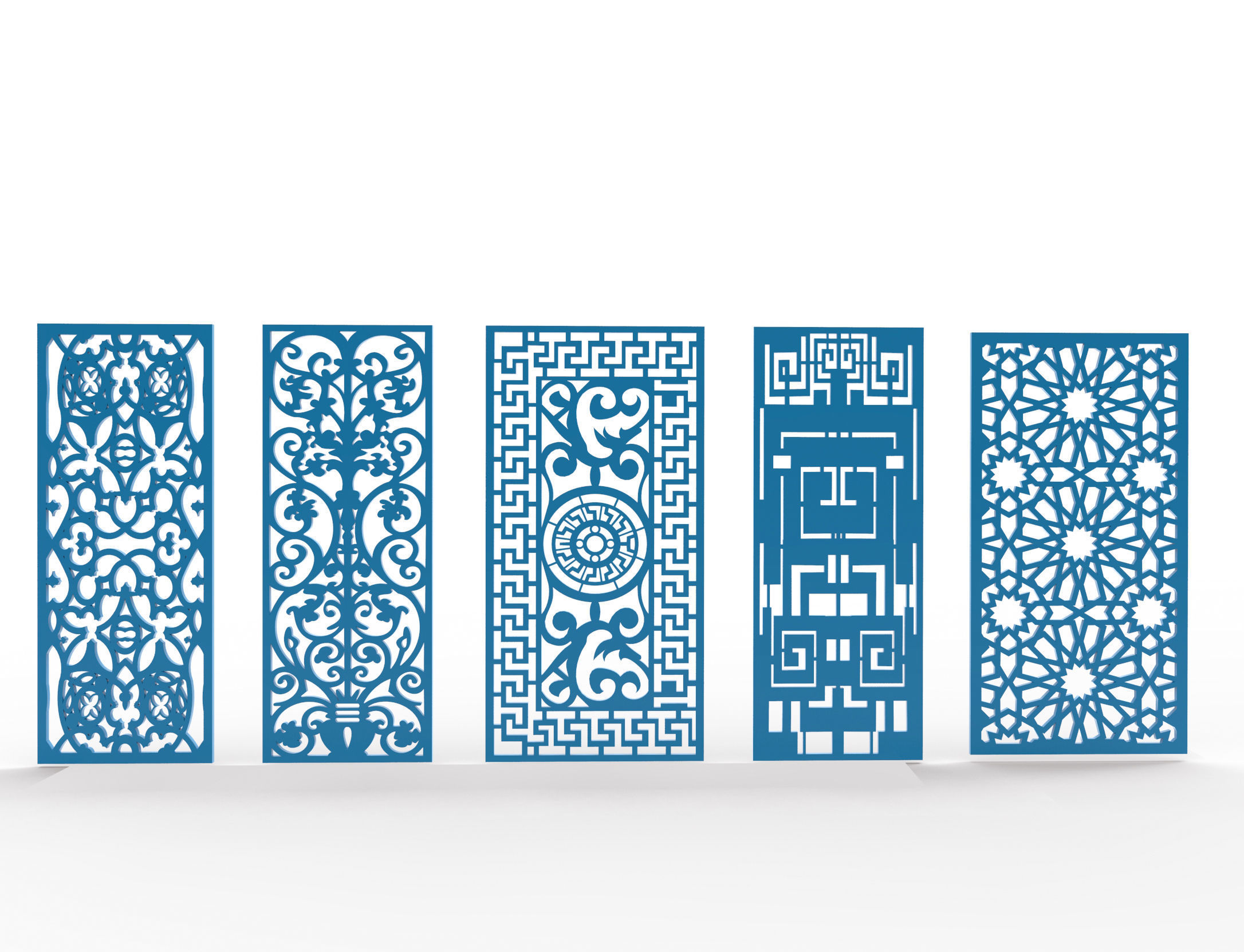 30 3D Decorative wall panels - screen SET 064 3D model_3