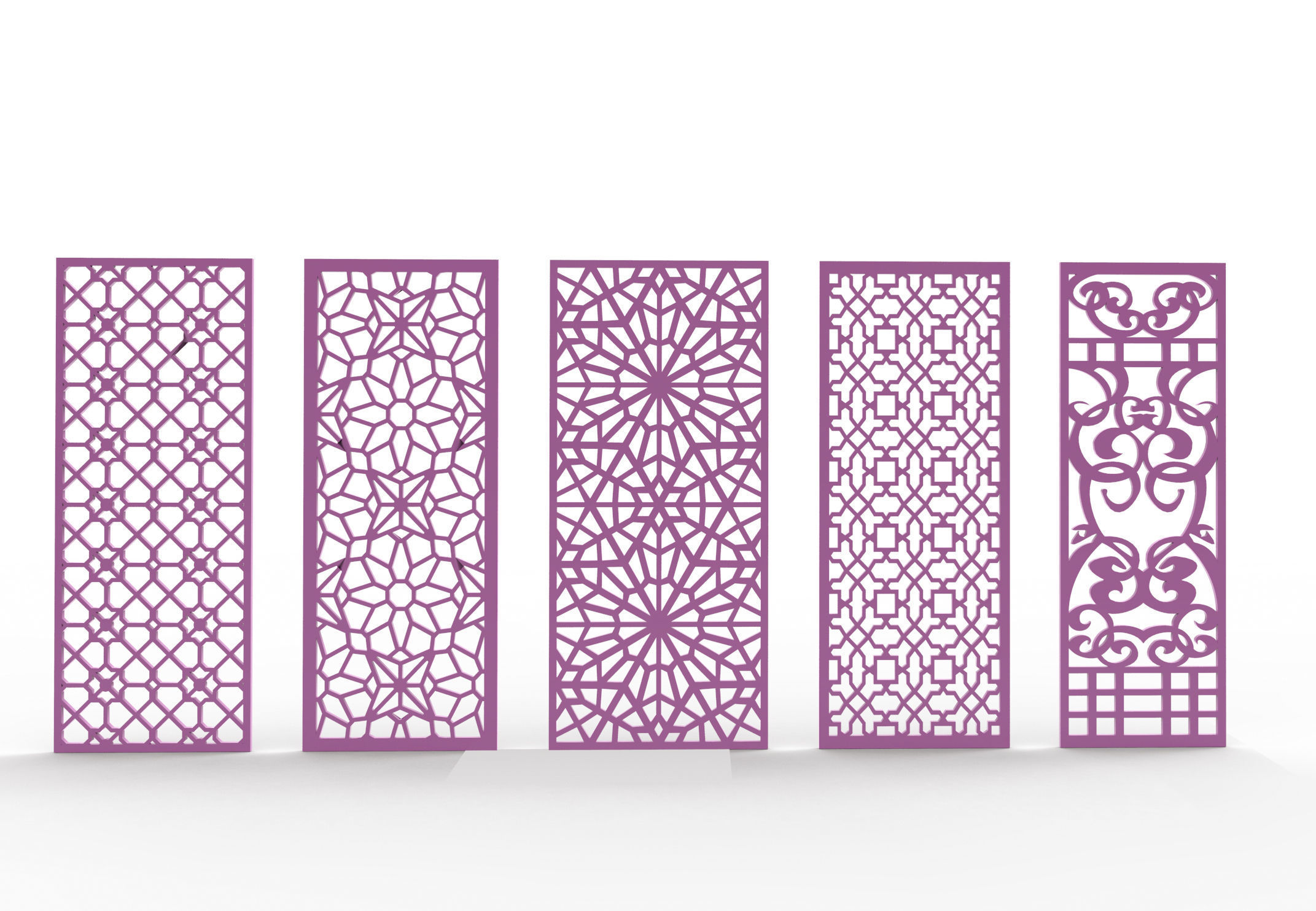 30 3D Decorative wall panels - screen SET 065 3D model_6