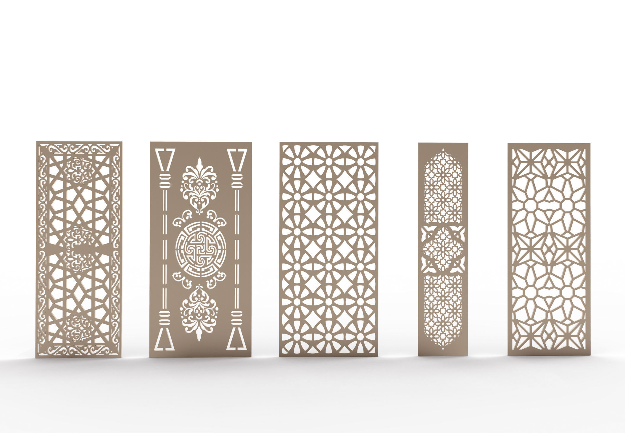 30 3D Decorative wall panels - screen SET 065 3D model_3