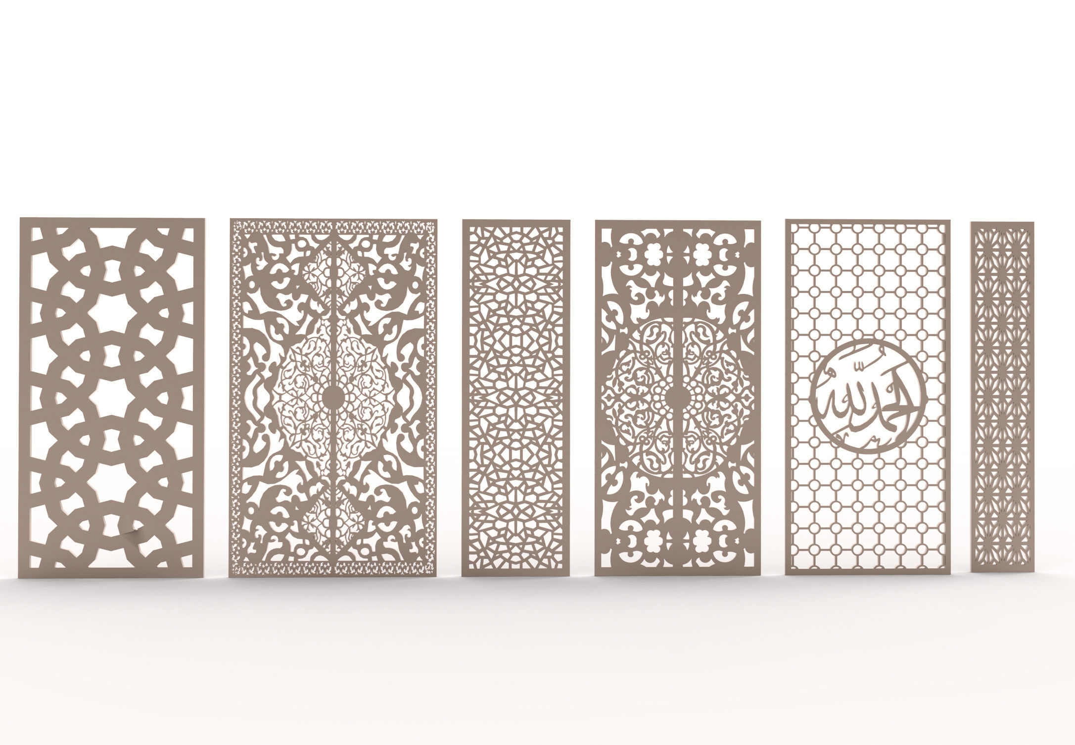 34 3D Decorative wall panels - screen SET 066 3D model_3