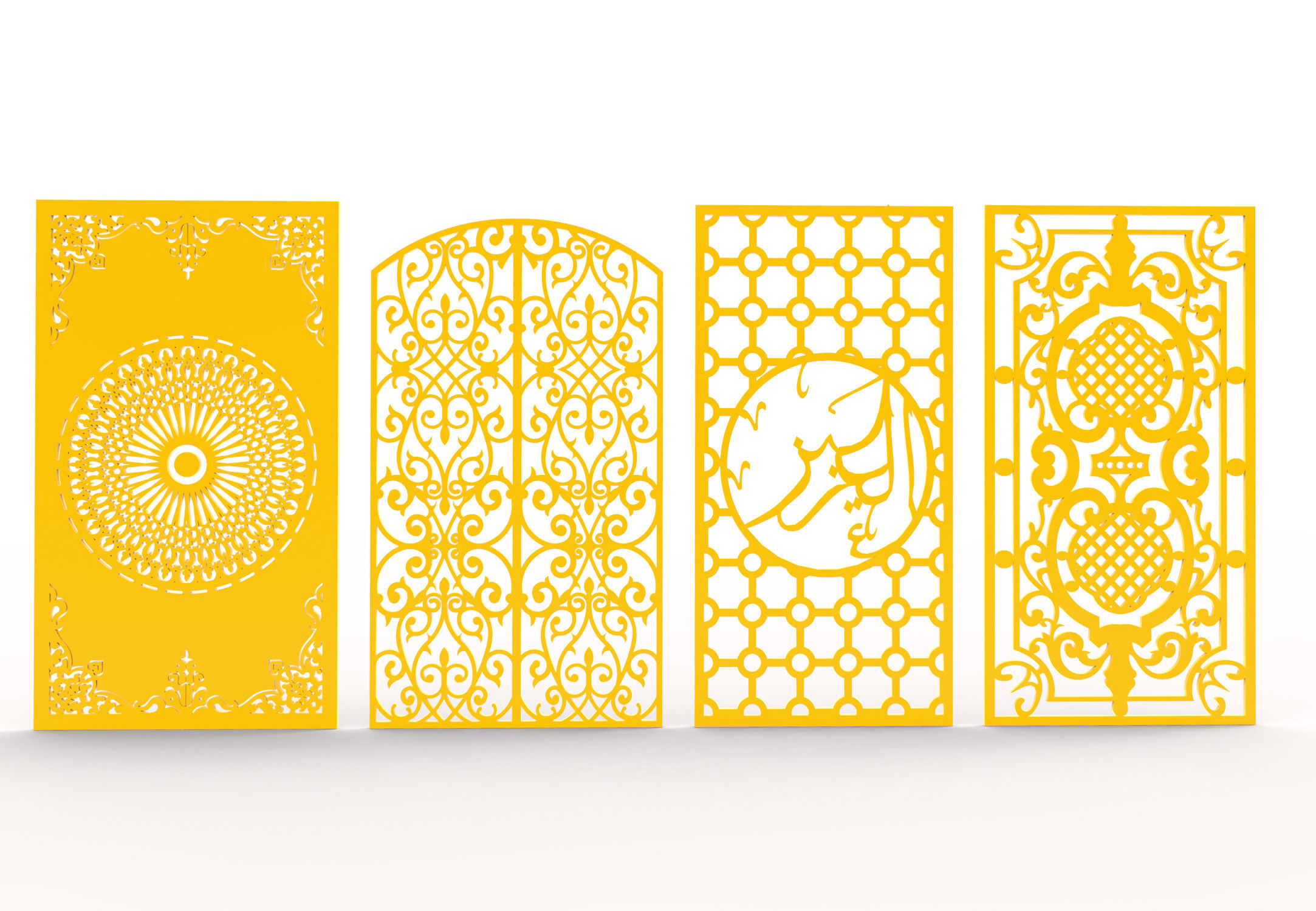 34 3D Decorative wall panels - screen SET 066 3D model_5