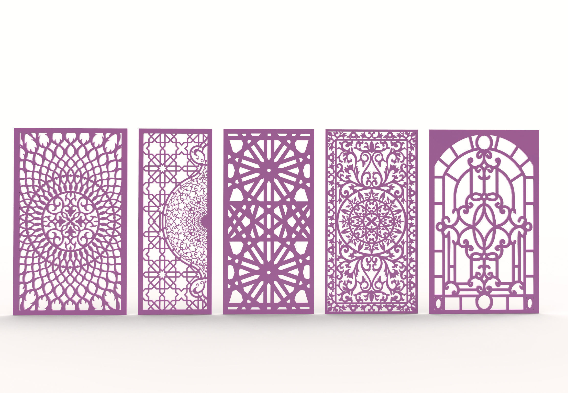 34 3D Decorative wall panels - screen SET 066 3D model_4