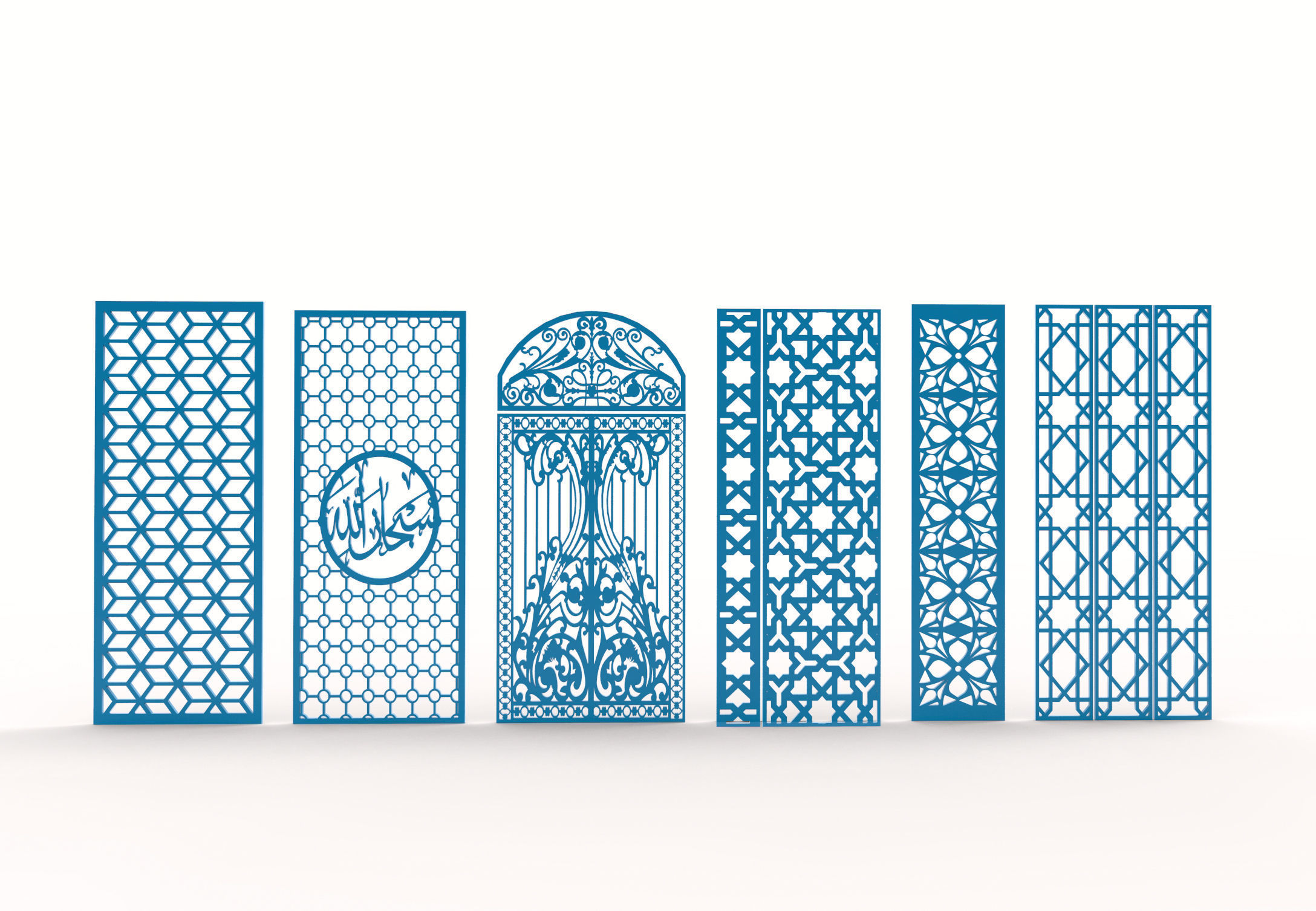 34 3D Decorative wall panels - screen SET 066 3D model_8