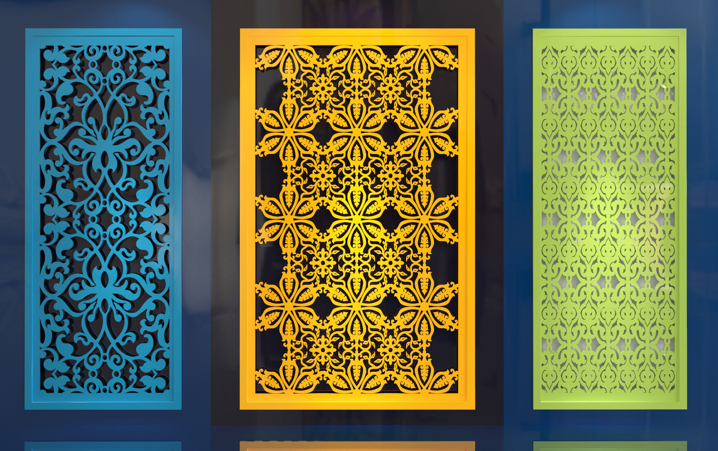 30 3D Decorative wall panels - screen SET 068 3D model_1