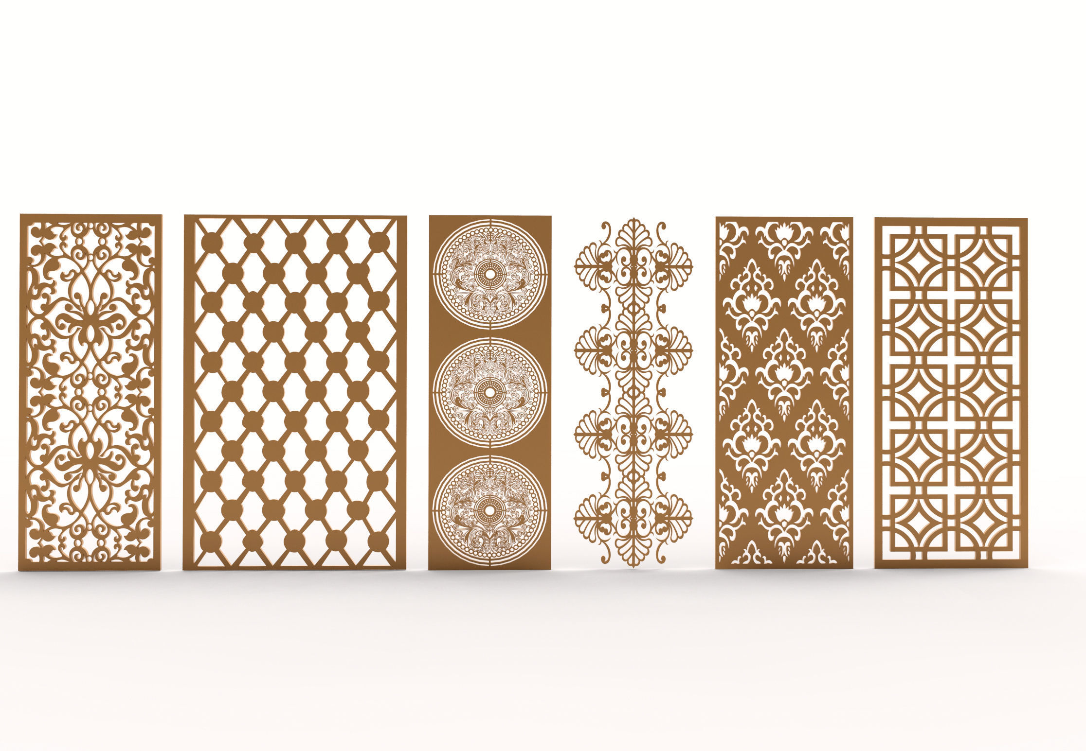 30 3D Decorative wall panels - screen SET 068 3D model_8