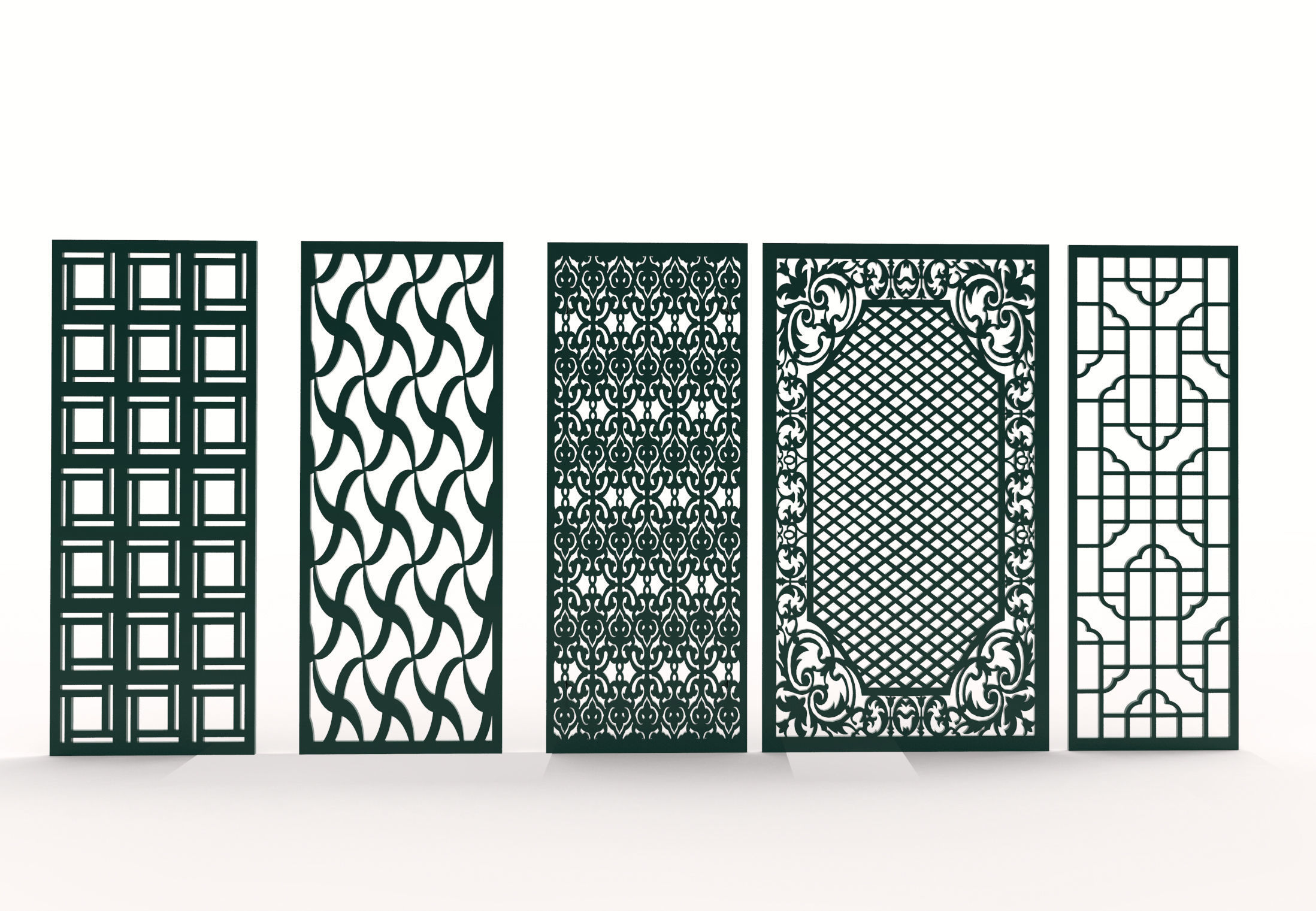 30 3D Decorative wall panels - screen SET 068 3D model_4