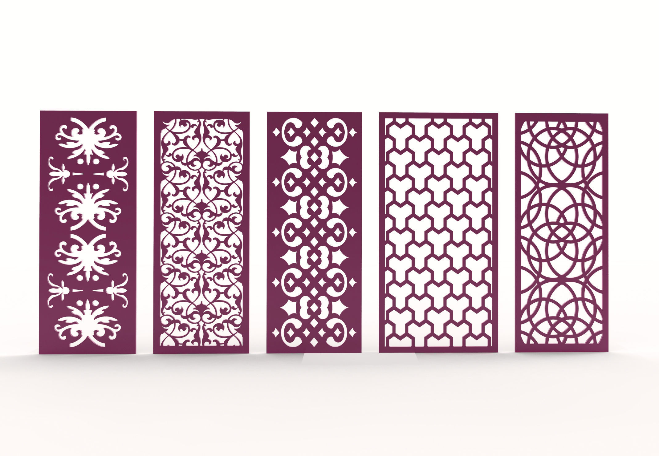 30 3D Decorative wall panels - screen SET 068 3D model_6