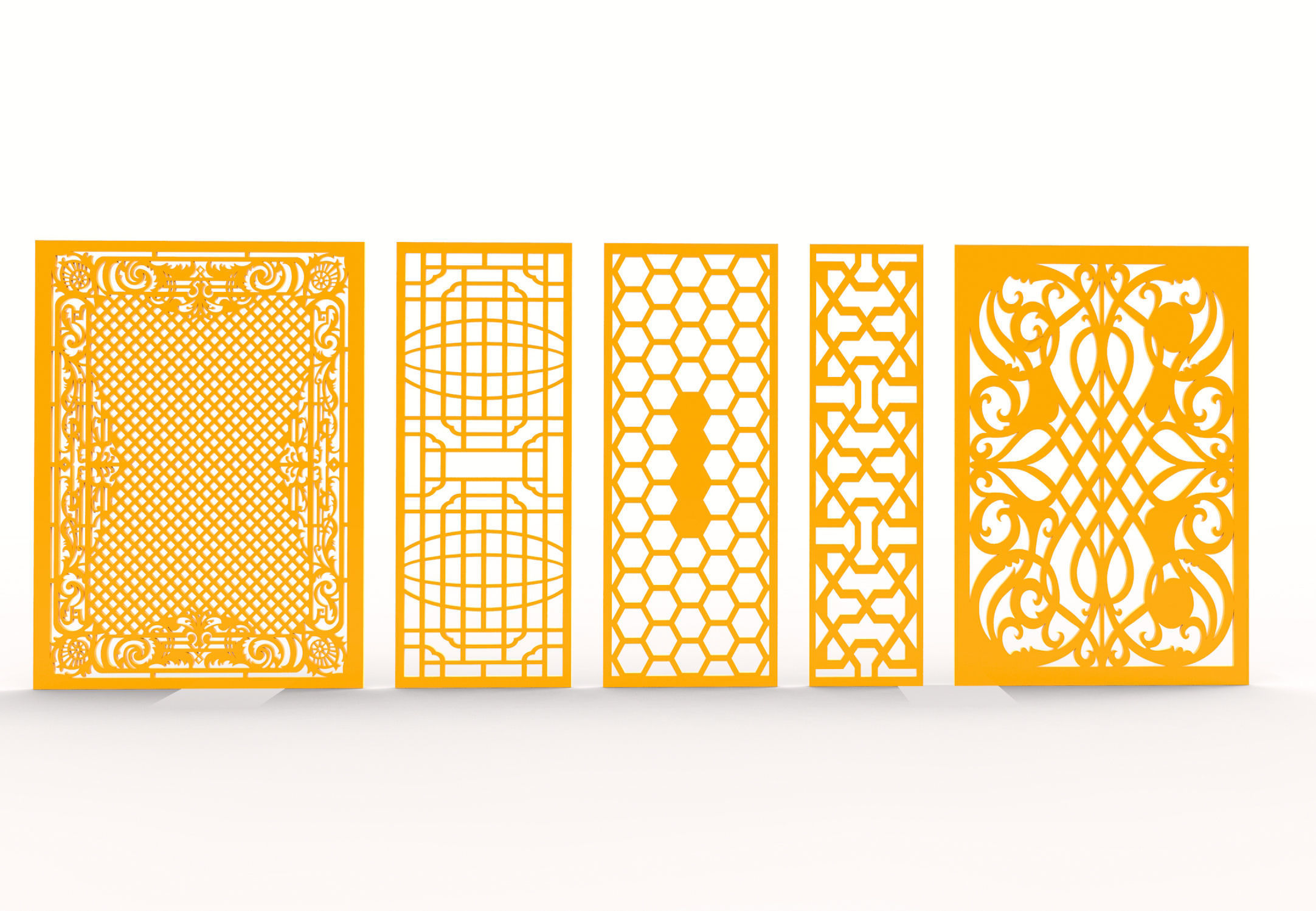 30 3D Decorative wall panels - screen SET 068 3D model_5