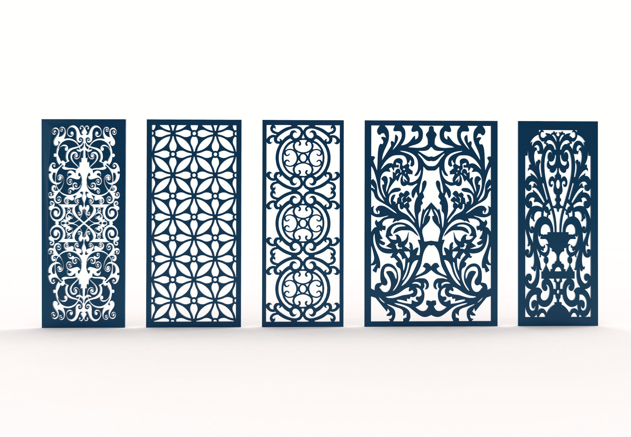 30 3D Decorative wall panels - screen SET 069 3D model_3