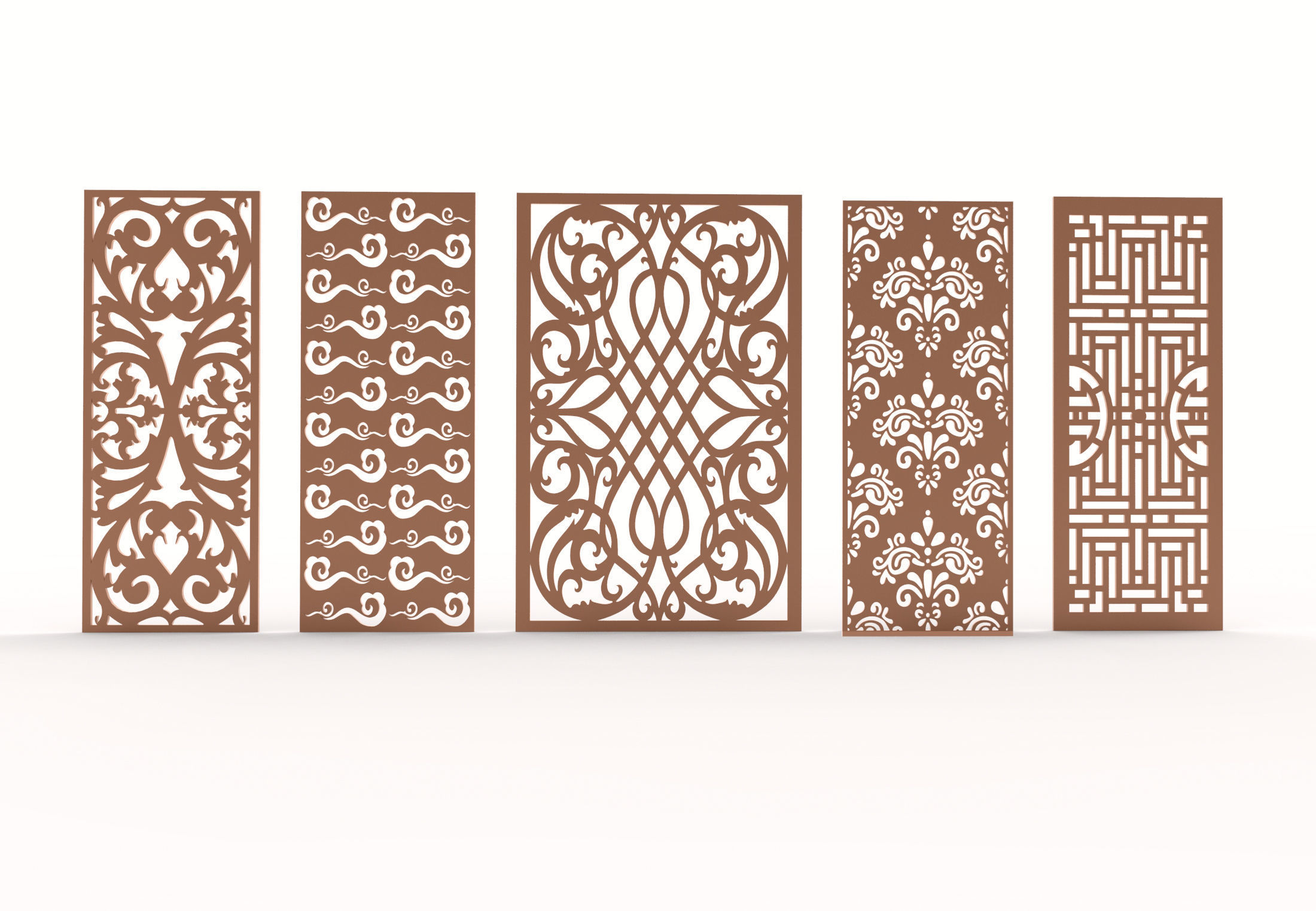 30 3D Decorative wall panels - screen SET 069 3D model_4