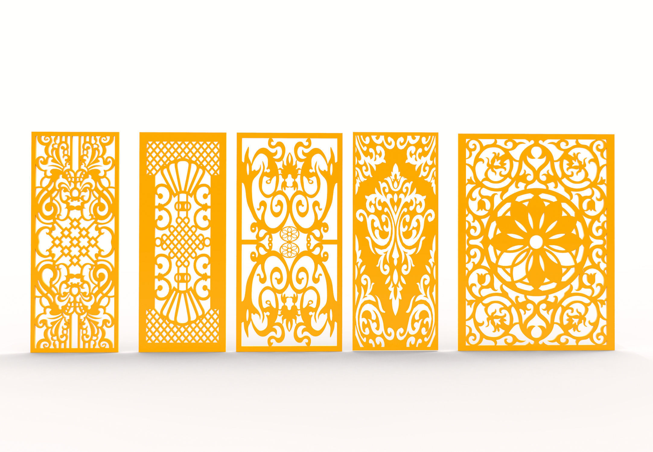 30 3D Decorative wall panels - screen SET 069 3D model_6