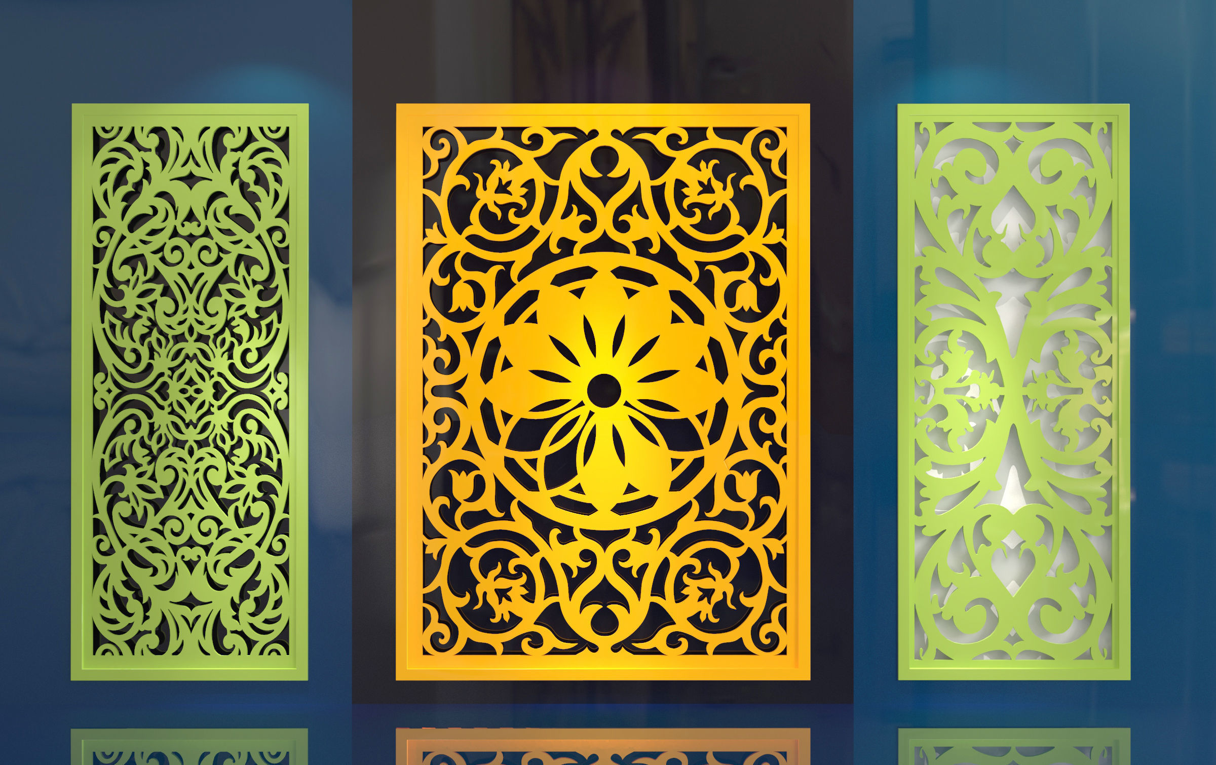 30 3D Decorative wall panels - screen SET 069 3D model_1