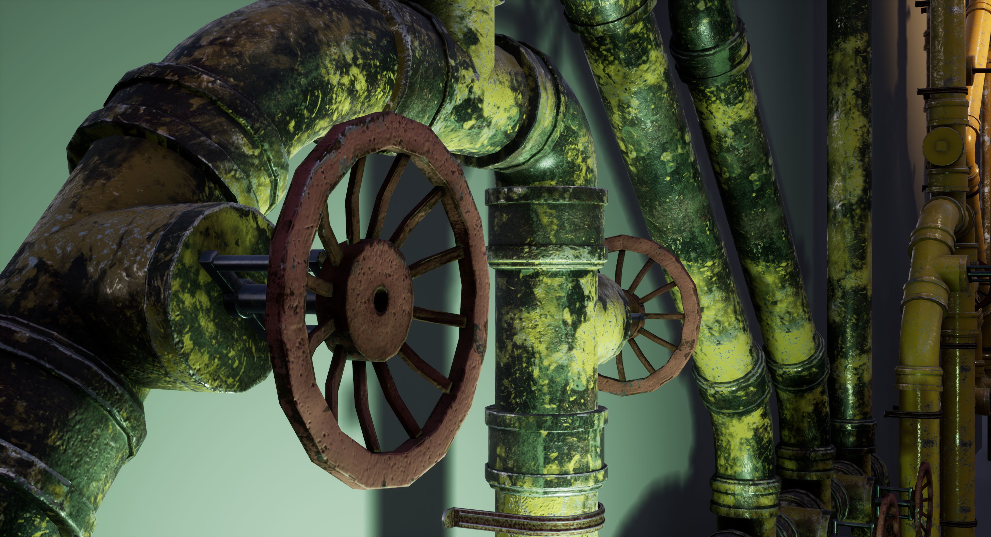 Pipe Set low poly PBR Low-poly 3D model_20