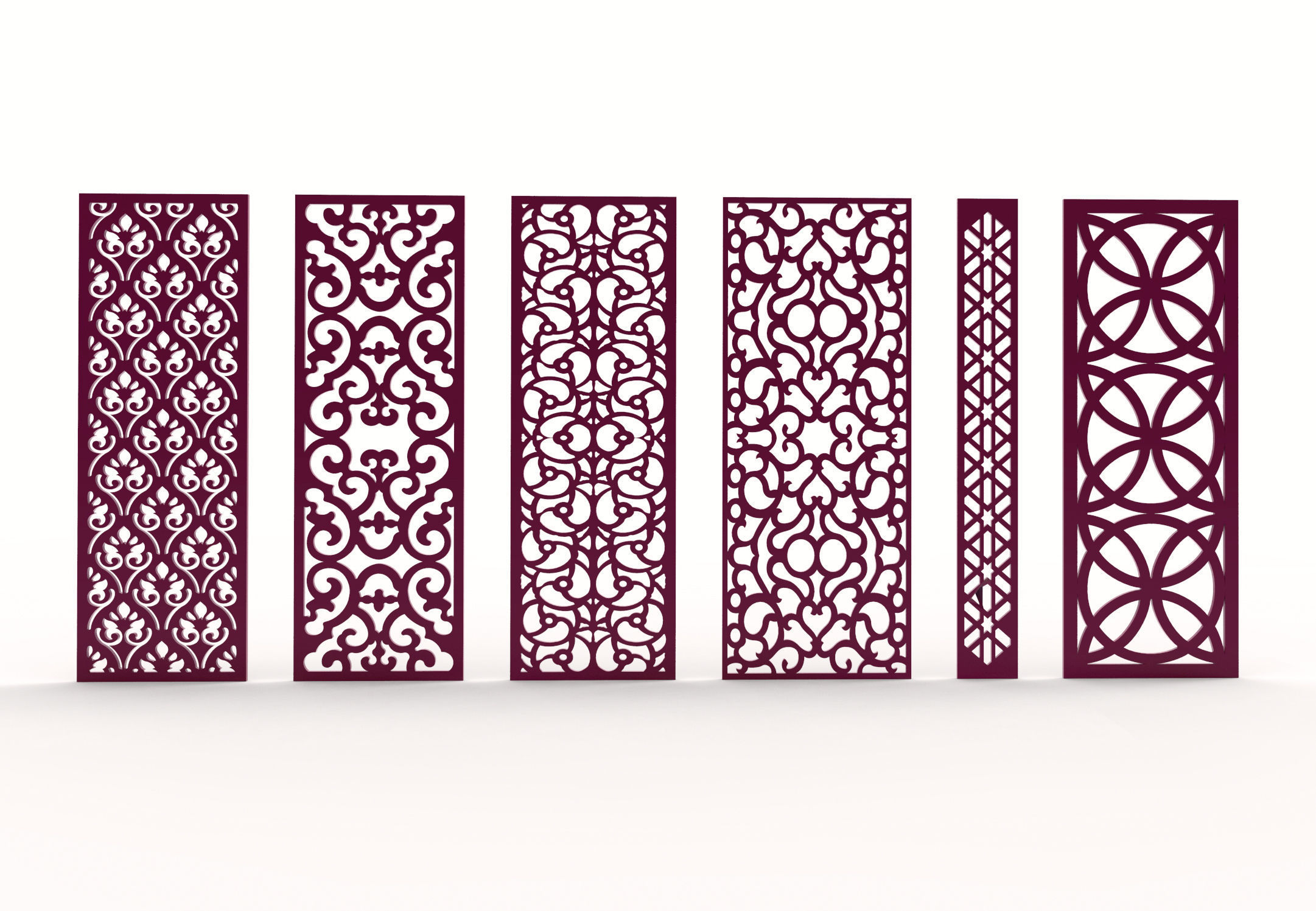 32 3D Decorative wall panels - screen SET 070 3D model_3