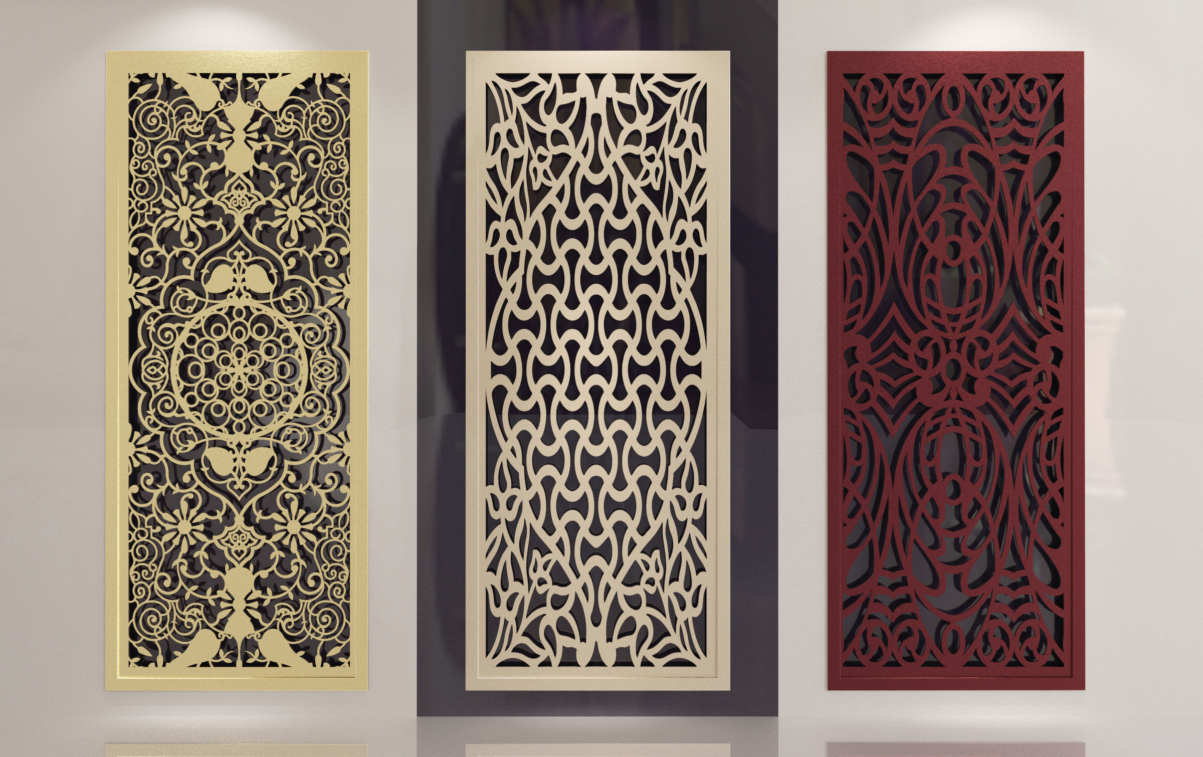 32 3D Decorative wall panels - screen SET 070 3D model_1