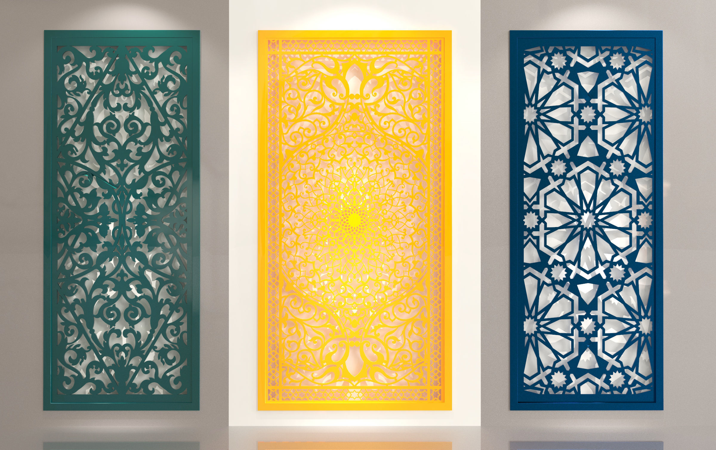 30 3D Decorative wall panels - screen SET 071 3D model_1