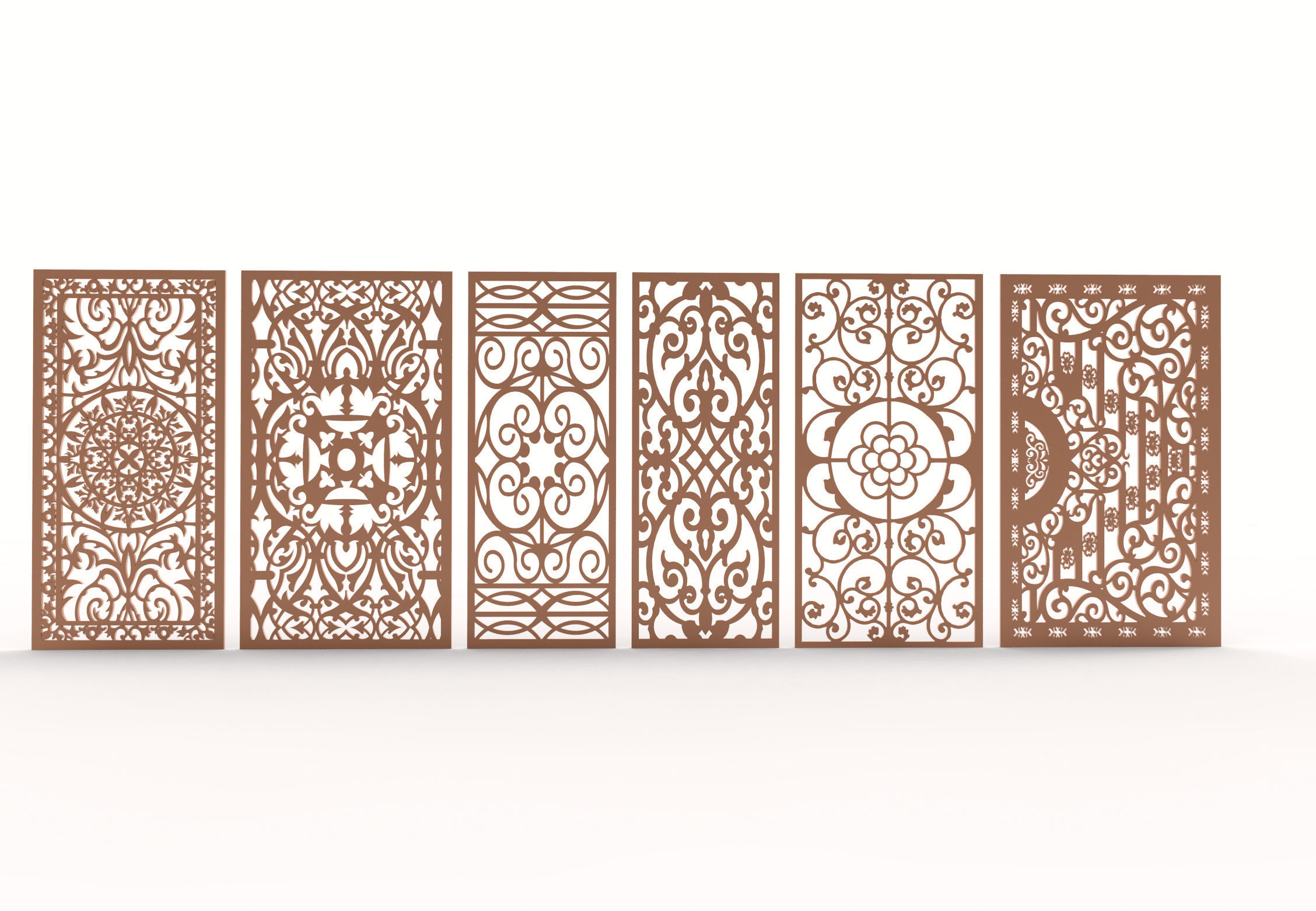 30 3D Decorative wall panels - screen SET 071 3D model_5