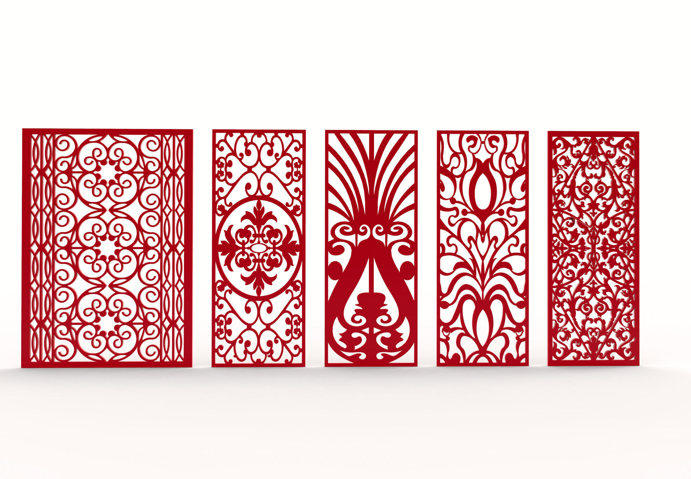 30 3D Decorative wall panels - screen SET 071 3D model_3