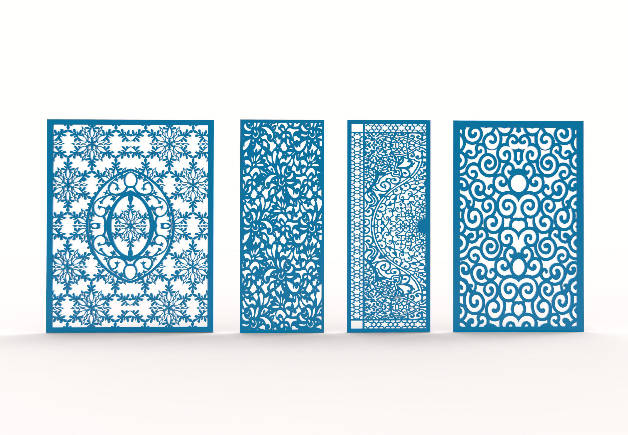 30 3D Decorative wall panels - screen SET 071 3D model_4