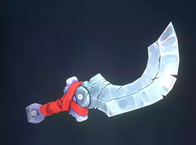Old Sword Handpainted Free low-poly 3D model