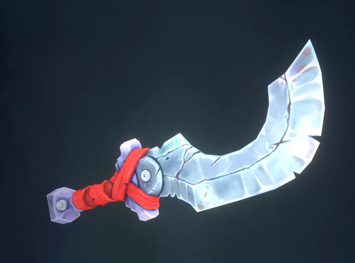 Old Sword Handpainted Free low-poly 3D model