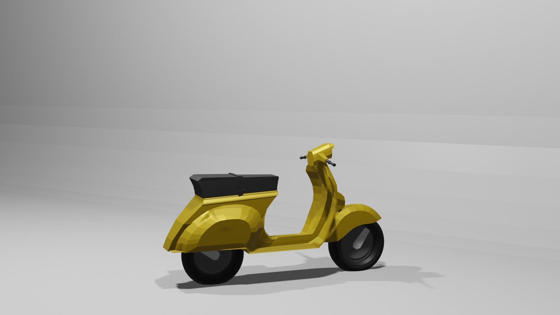  Vespa Scooter low-poly 3D Model Low-poly 3D model 3D model_4